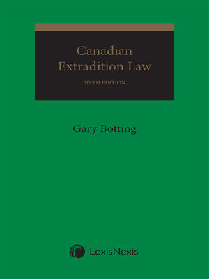 cover image of Canadian Extradition Law Practice